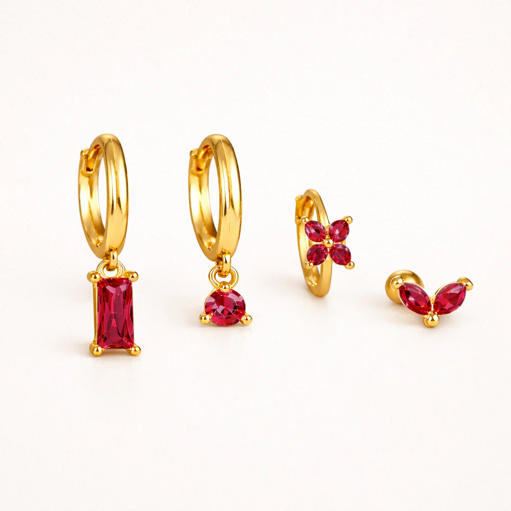 Oorbellenset - Perfect Earparty Ruby Rose