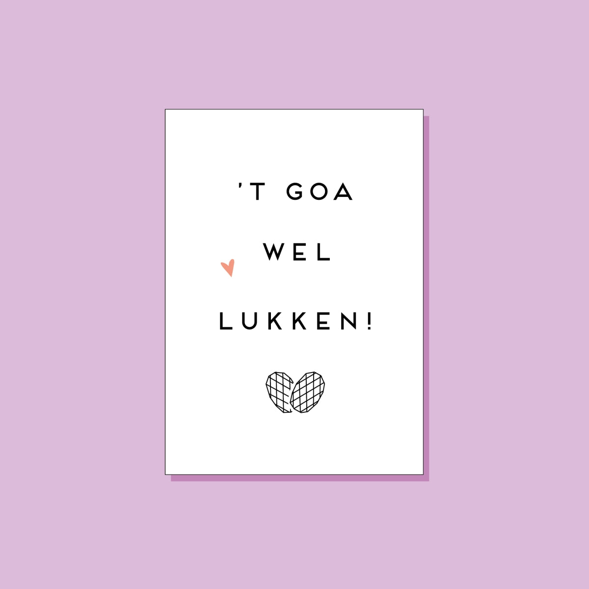 't goa wel lukken!