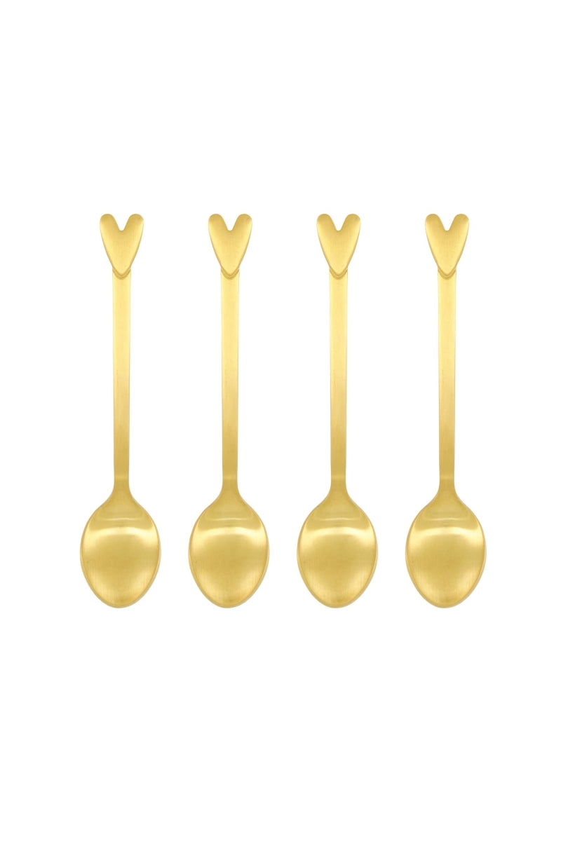 Set lepeltjes met gouden hartje