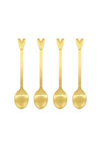 Set lepeltjes met gouden hartje