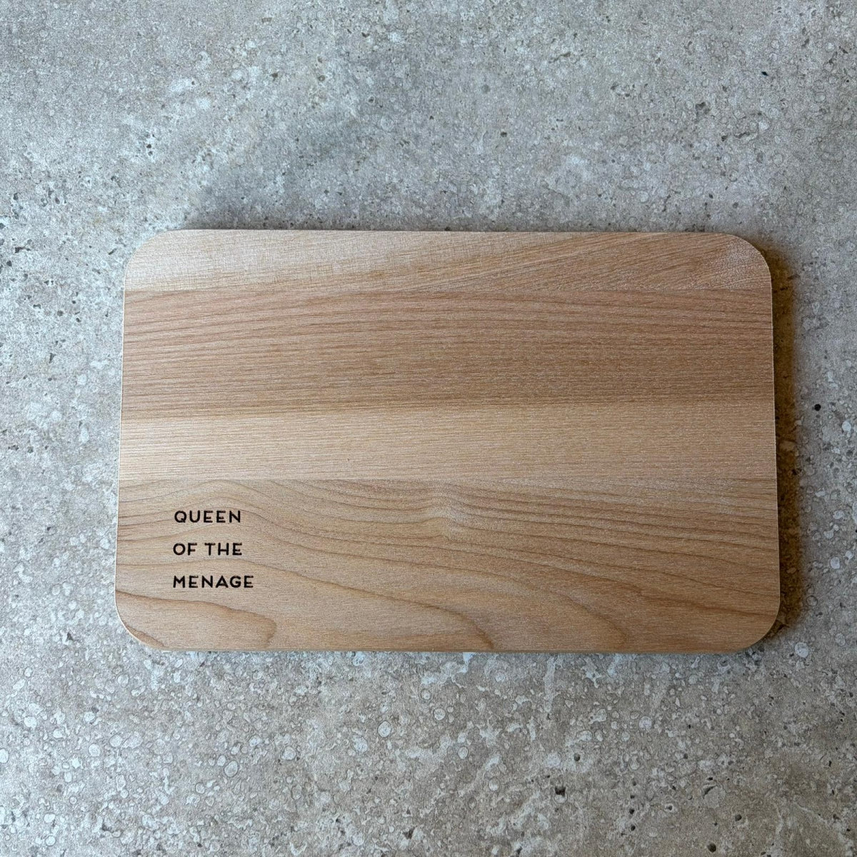 Houten broodplank met spreuk
