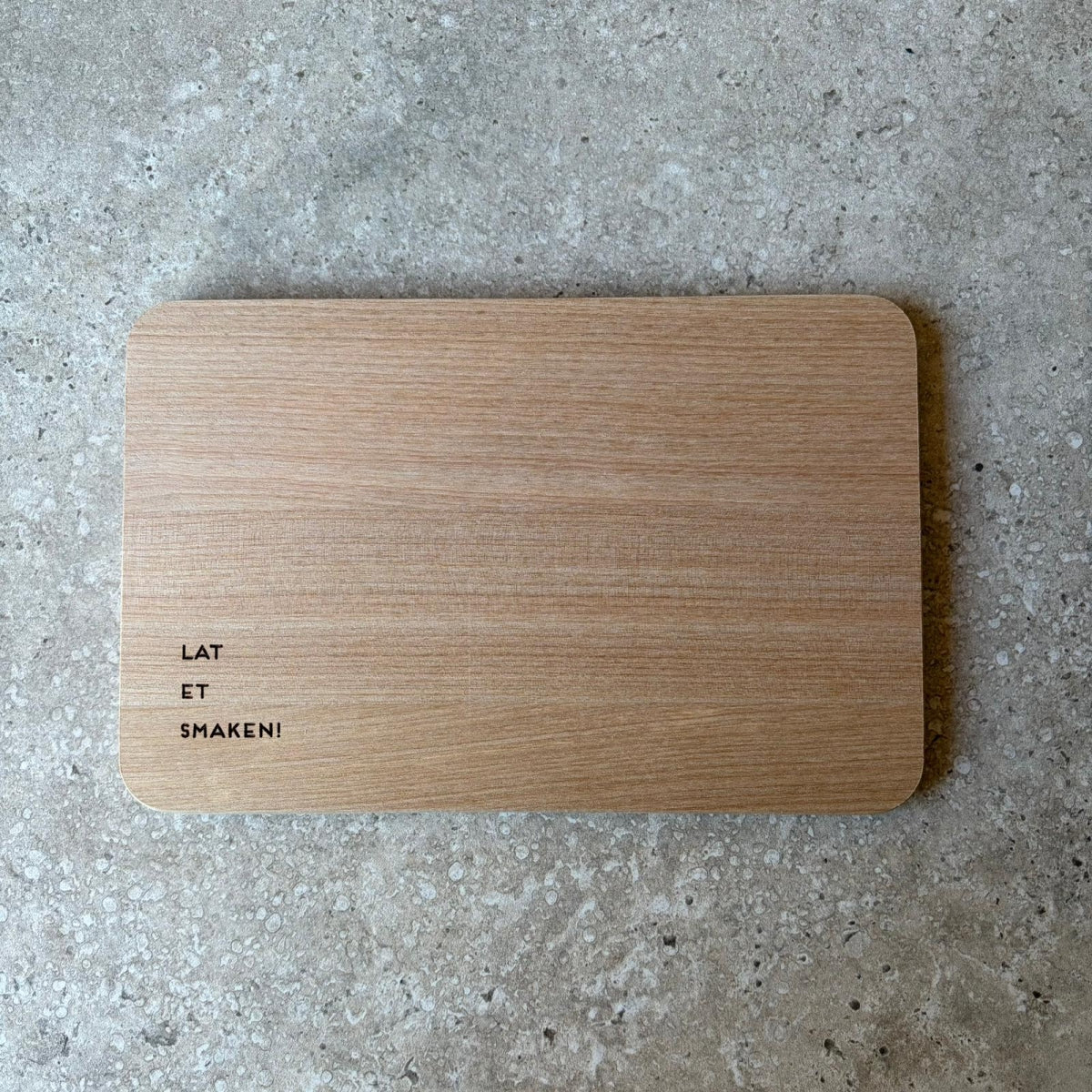 Houten broodplank met spreuk