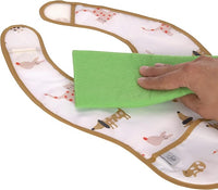 Waterbestendige slabbetjes - dieren (roze)