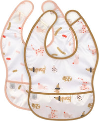 Waterbestendige slabbetjes - dieren (roze)