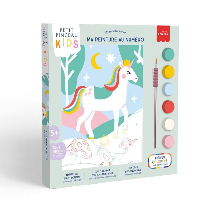 Schilderen op nummer - Kids Unicorn