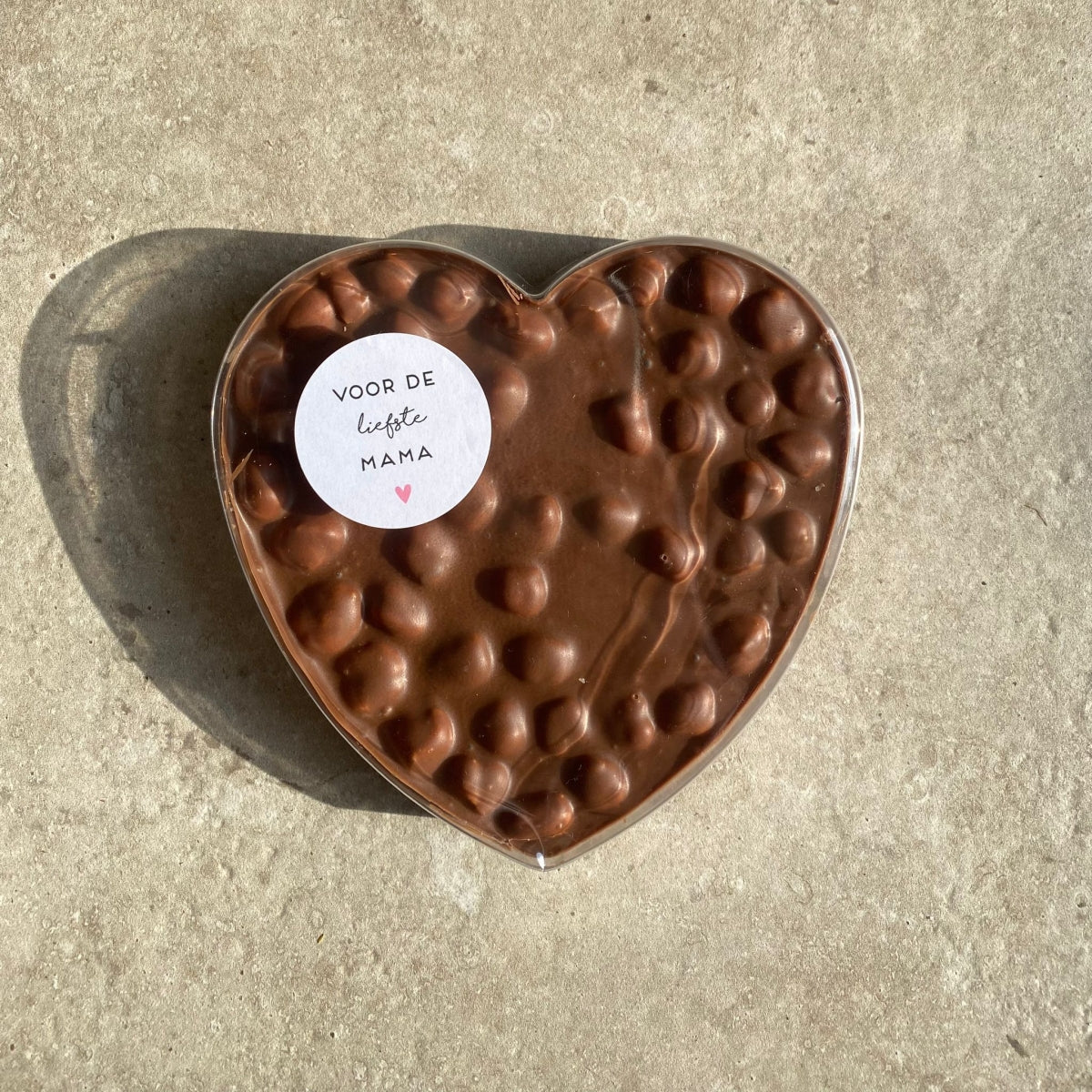 Hazelnootschijf melkchocolade - hart