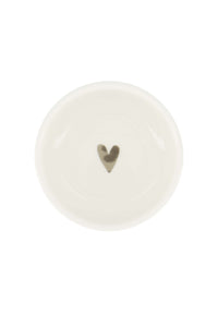 Dipschaaltje hart wit/zilver