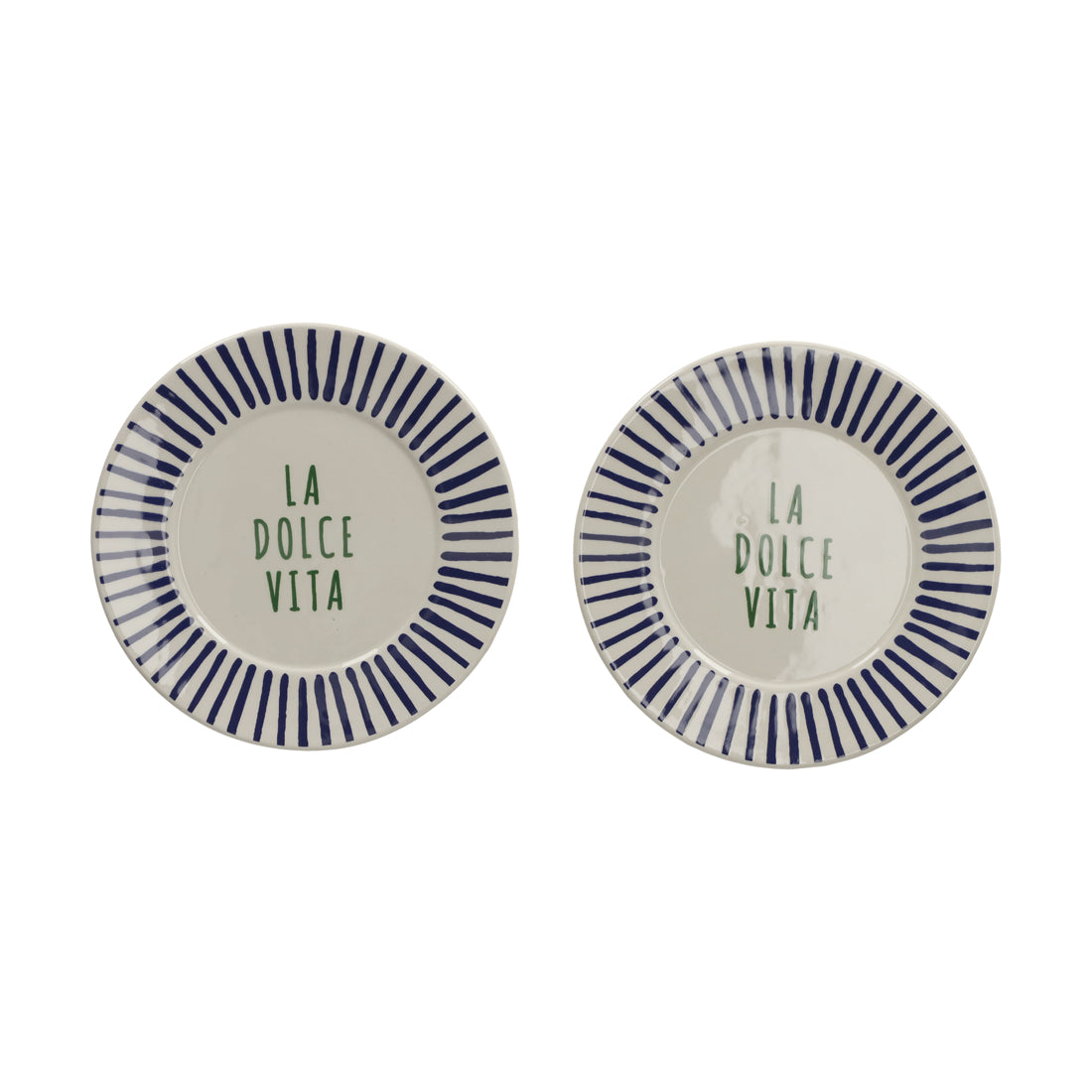 Set bordjes 'La dolce vita' - blauw