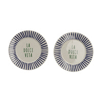 Set bordjes 'La dolce vita' - blauw