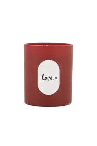 Geurkaars glas 'love'
