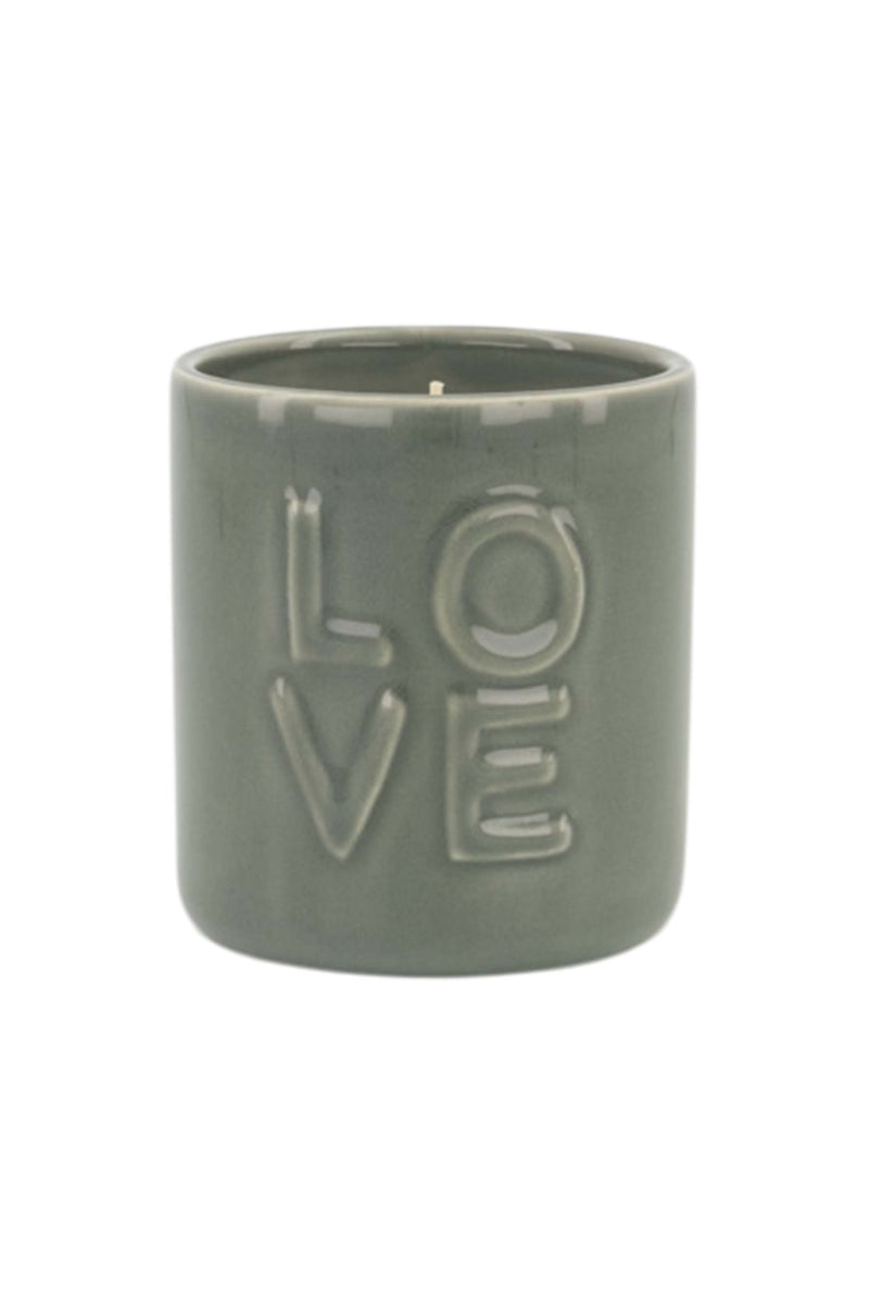 Geurkaars keramiek 'love'