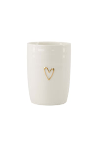 Koffiemok open hartje goud