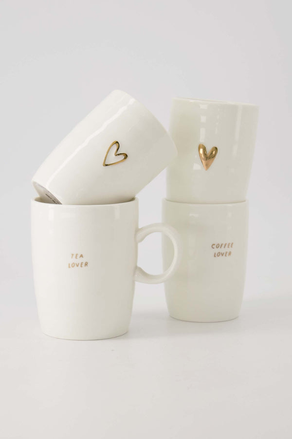Koffiemok open hartje goud