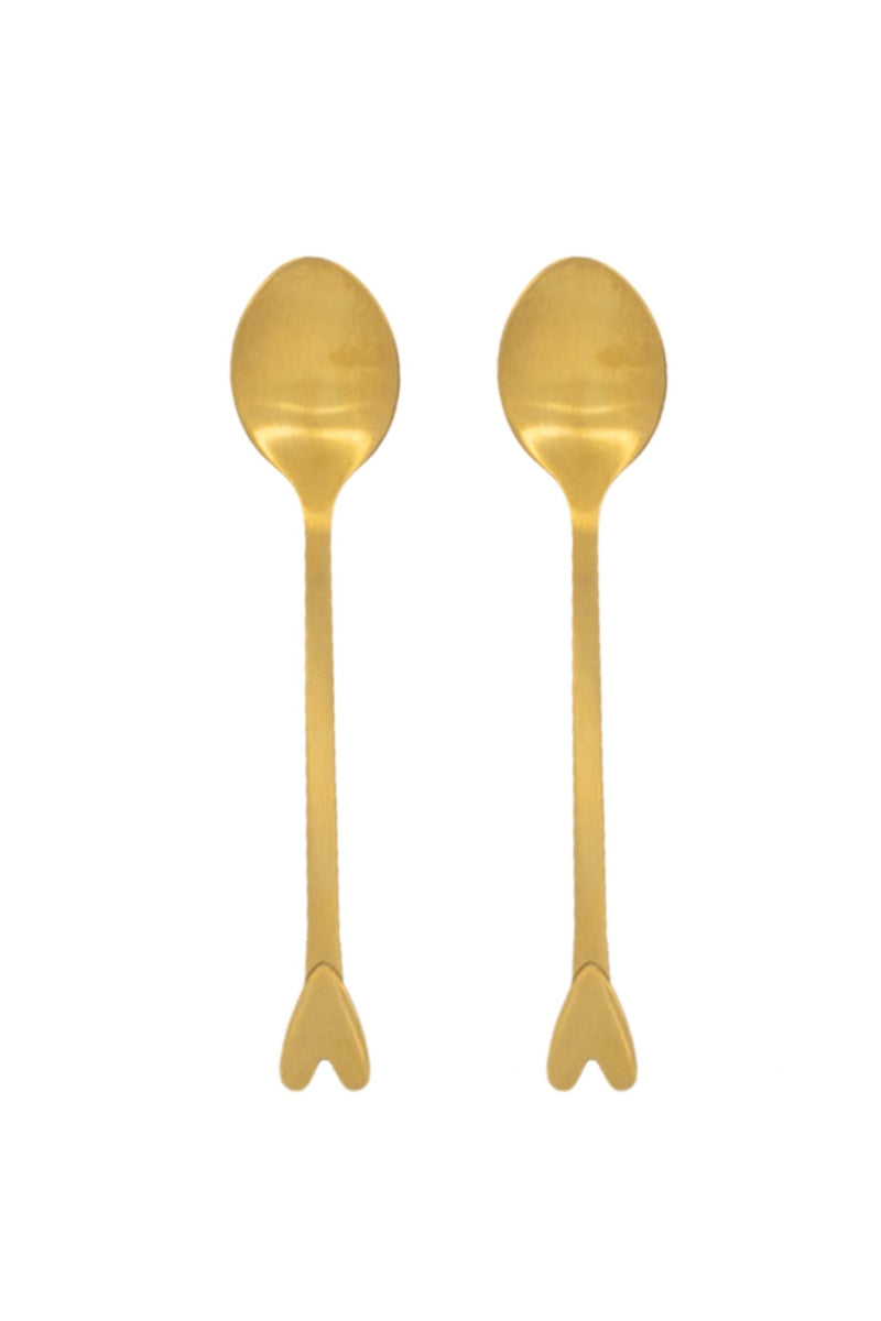 Set van 2 lepeltjes hartje