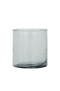 Waxinelichthouder hammered glas M