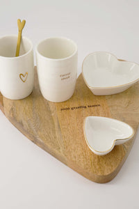 Serveerplank hout hartje
