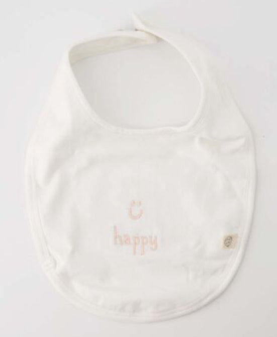 Set van 2 slabbetjes happy/hungry