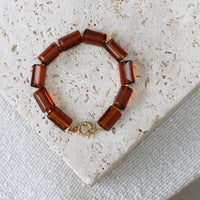 Armband - shiny brown