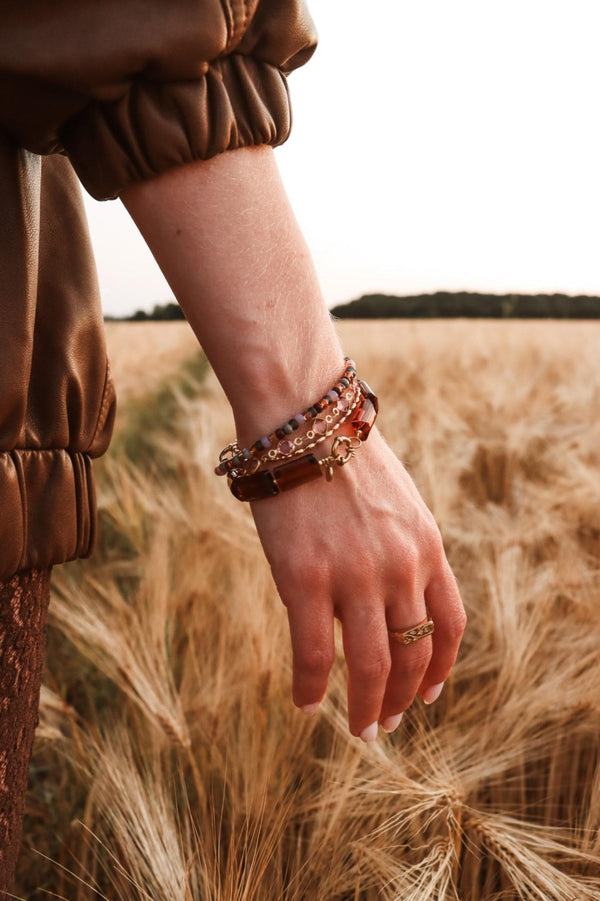 Armband - shiny brown