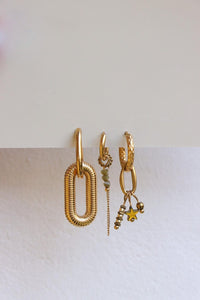 Oorbellen - oval stripe (paar)