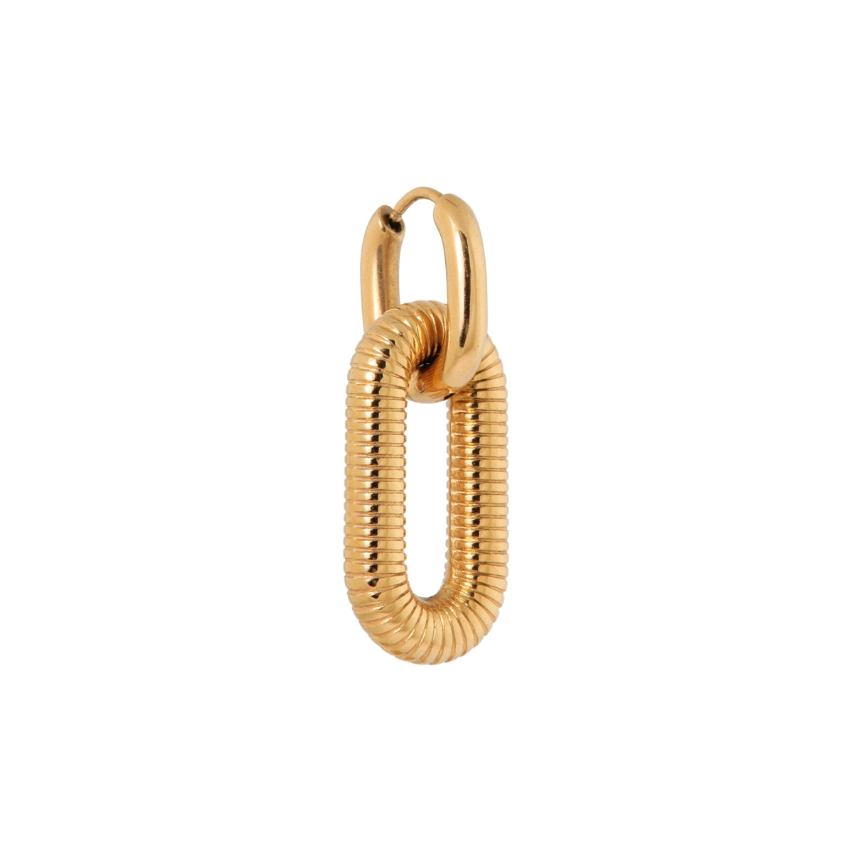 Oorbellen - oval stripe (paar)