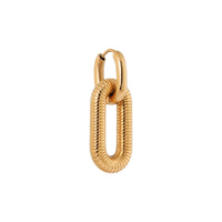 Oorbellen - oval stripe (paar)