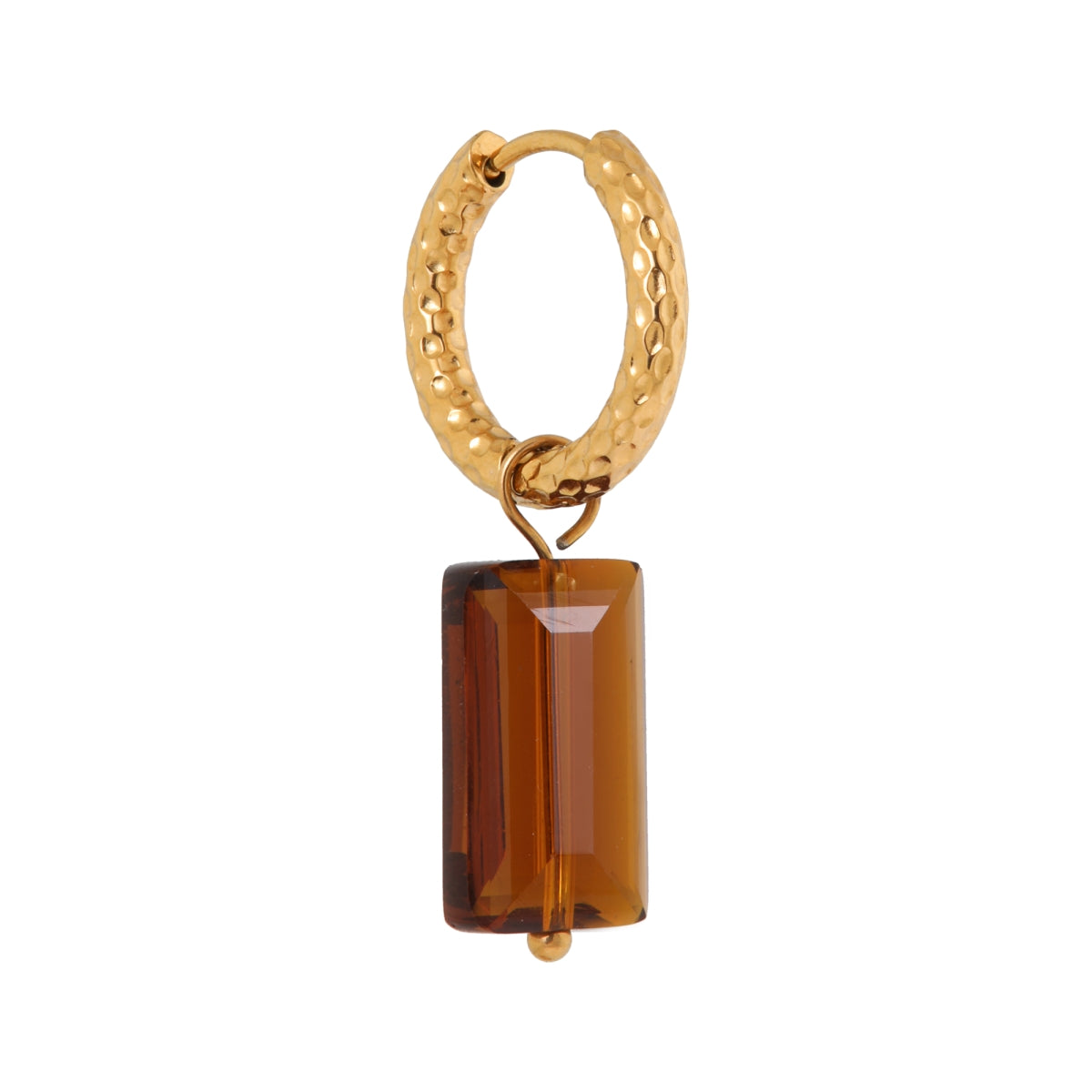 Oorbellen - shiny brown (paar)