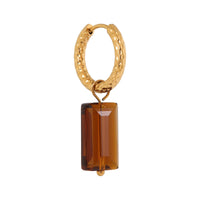 Oorbellen - shiny brown (paar)