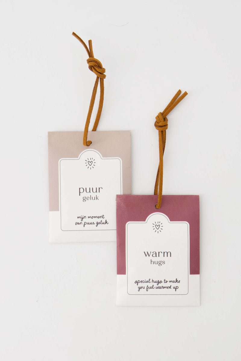 Set van 2 geurzakjes 'puur geluk/warm  hugs'