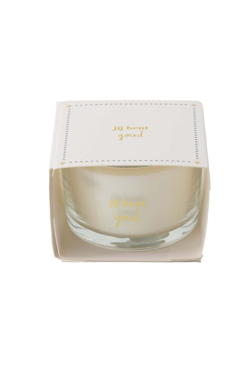 Geurkaars in wikkel 'jij bent goud'