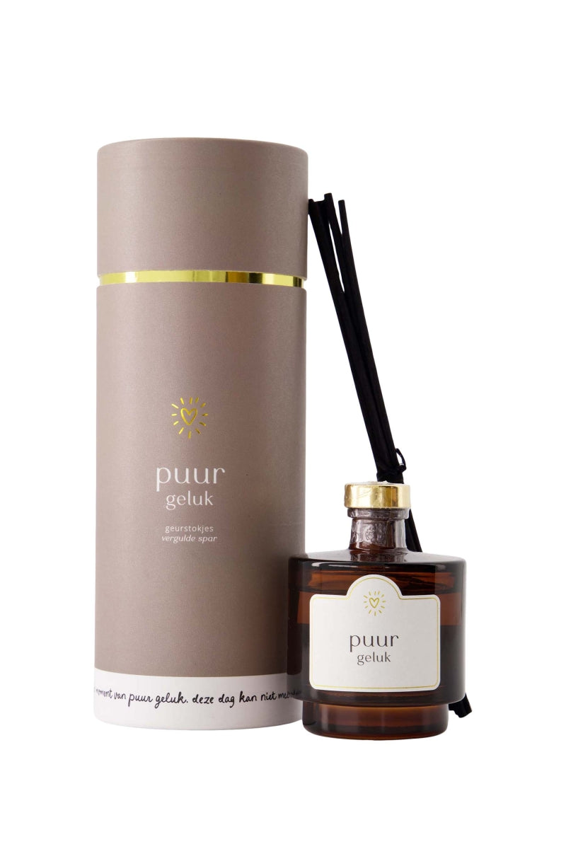 Geurstokjes in koker 'puur geluk'