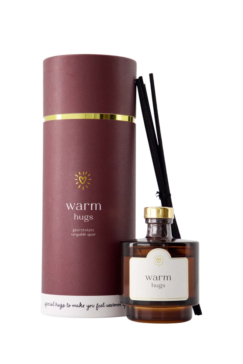 Geurstokjes in koker 'warm hugs'