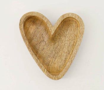Houten kom hartje S