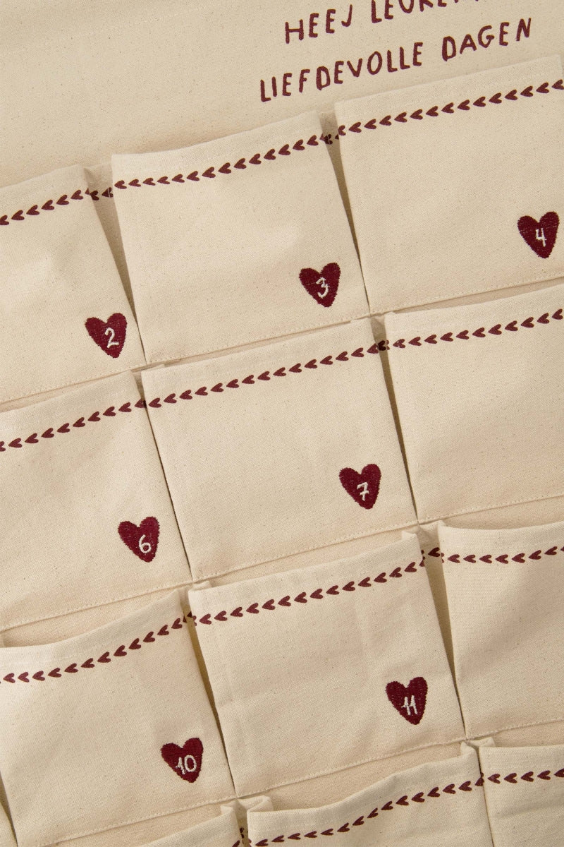 Herbruikbare adventkalender liefdevolle dagen