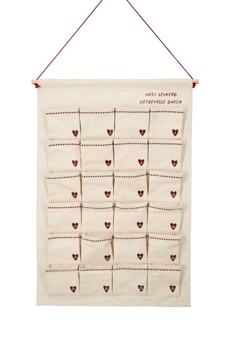 Herbruikbare adventkalender liefdevolle dagen