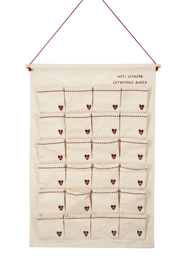 Herbruikbare adventkalender liefdevolle dagen