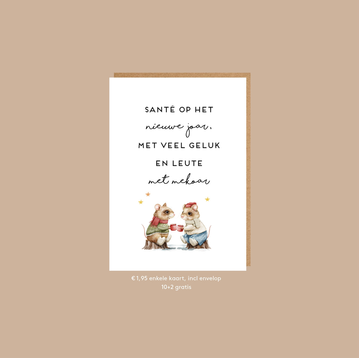 Santé op het nieuwe joar, met veel geluk en leute met mekoar