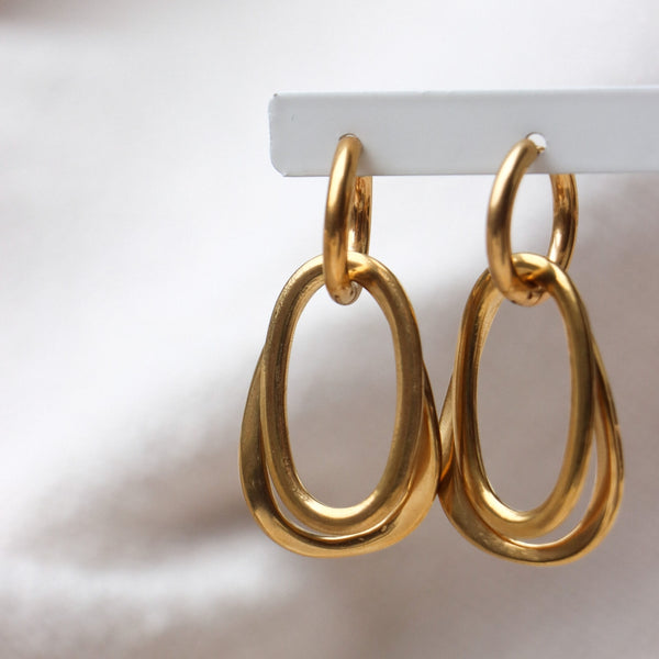 Oorbellen - twice around (paar)