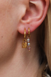 Oorbellen - purple dona (paar)