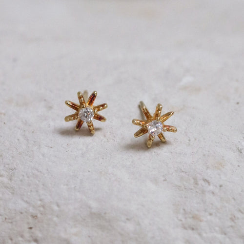 Oorbellen - sparkle gold (enkel)