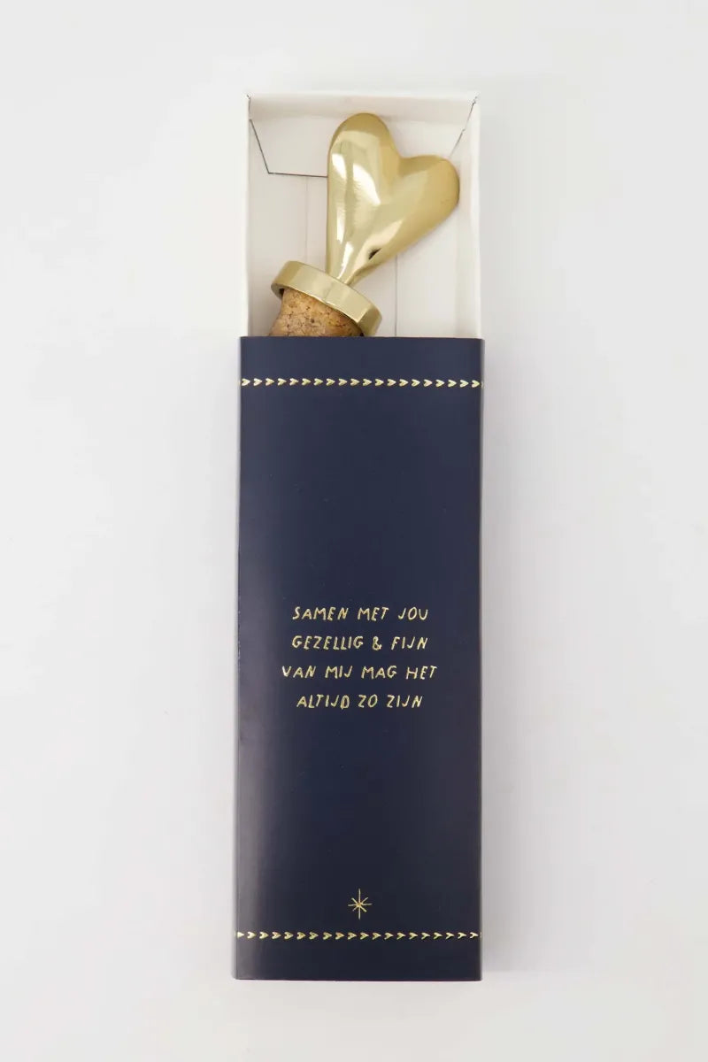 Wijnstopper hartje 'samen'