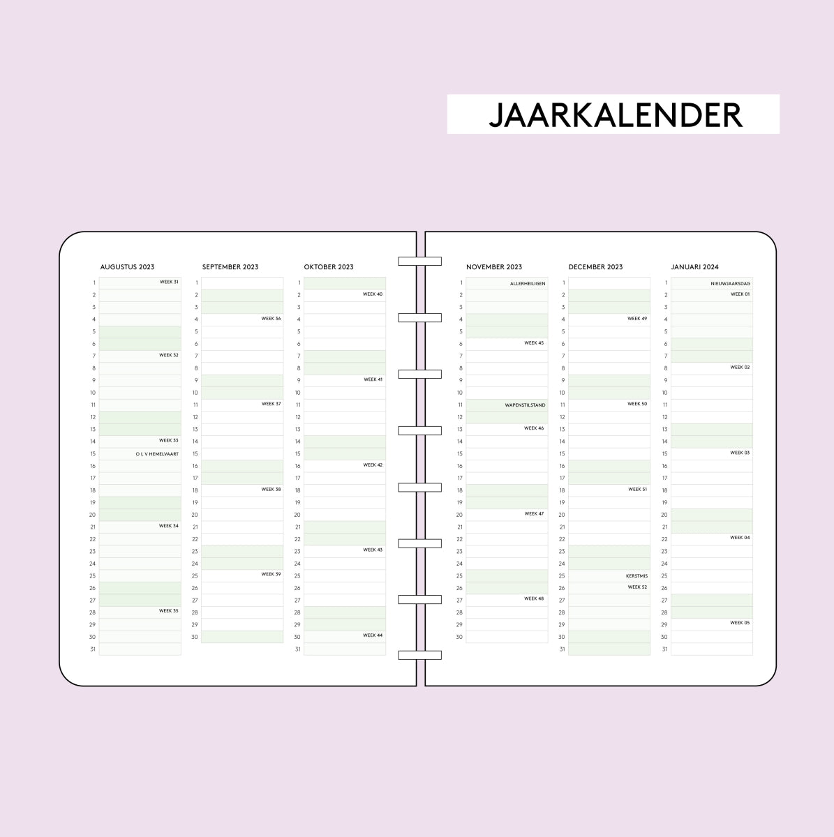 Agenda 2026 - zonder uurverdeling