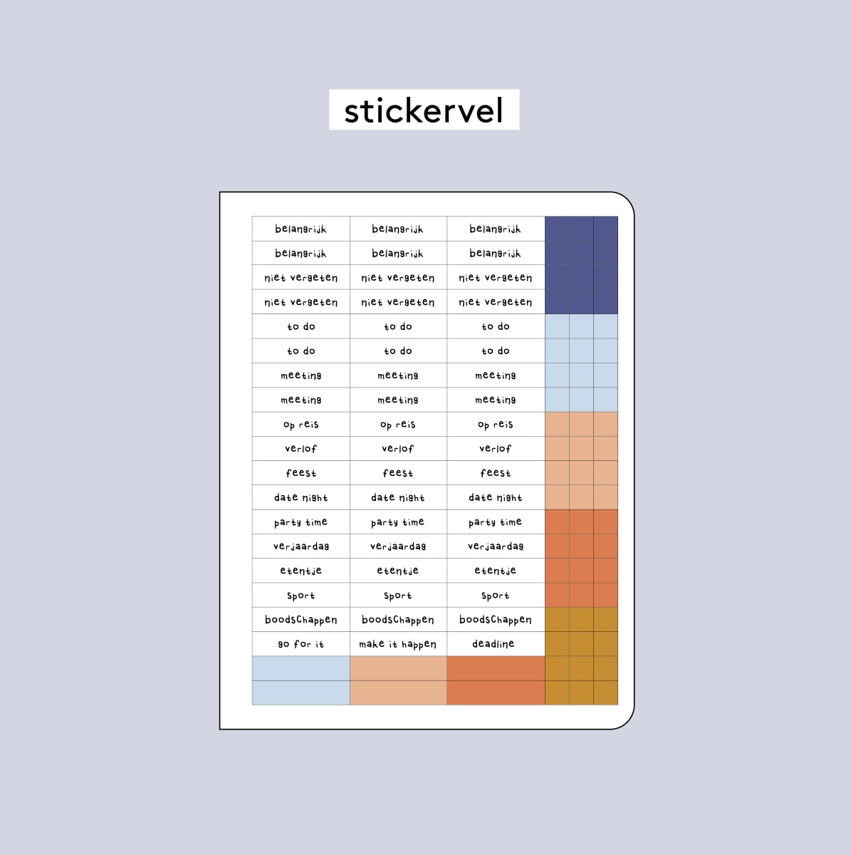Agenda 2026 - met uurverdeling