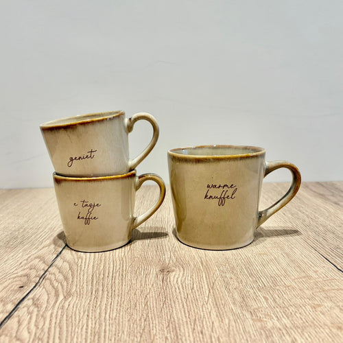 Grote mok (beige) - Warme knuffel