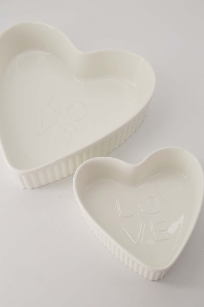 Ovenschaal keramiek - love groot