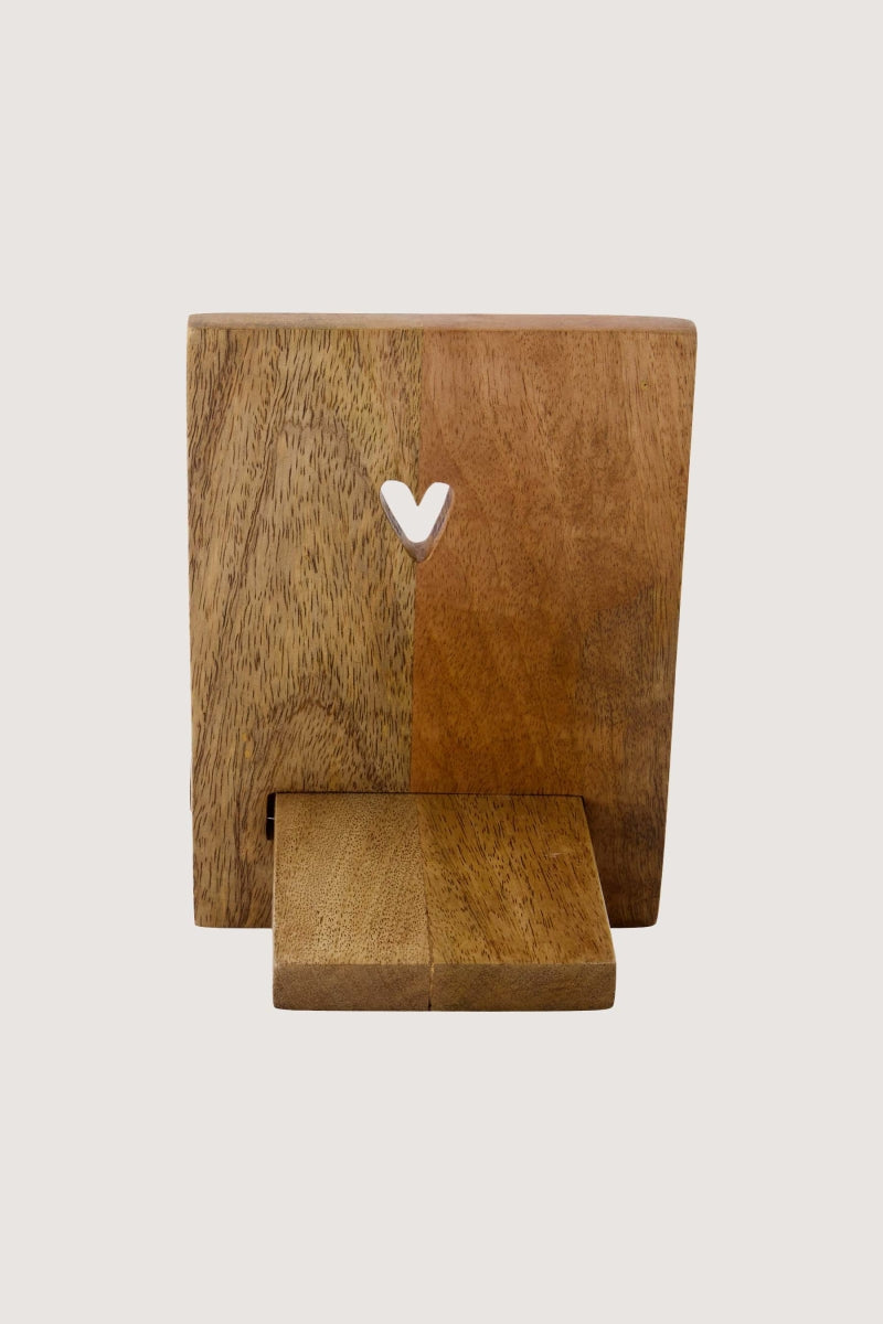 Boekenstandaard hout - hartje