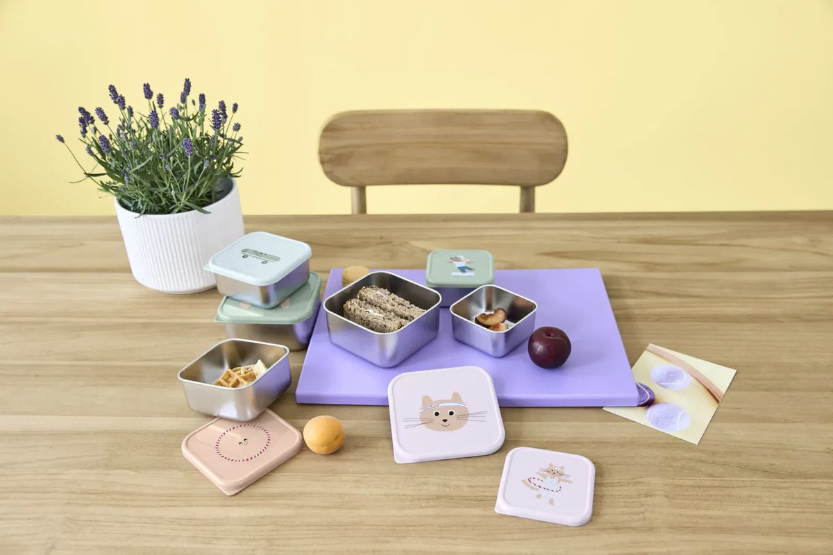 Snackbox set 3 doosjes - Tiny Team Cat