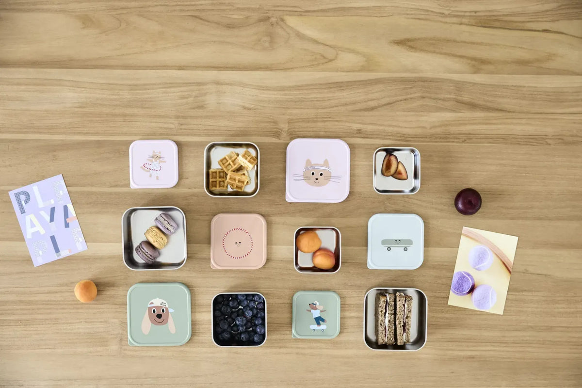 Snackbox set 3 doosjes - Tiny Team Cat
