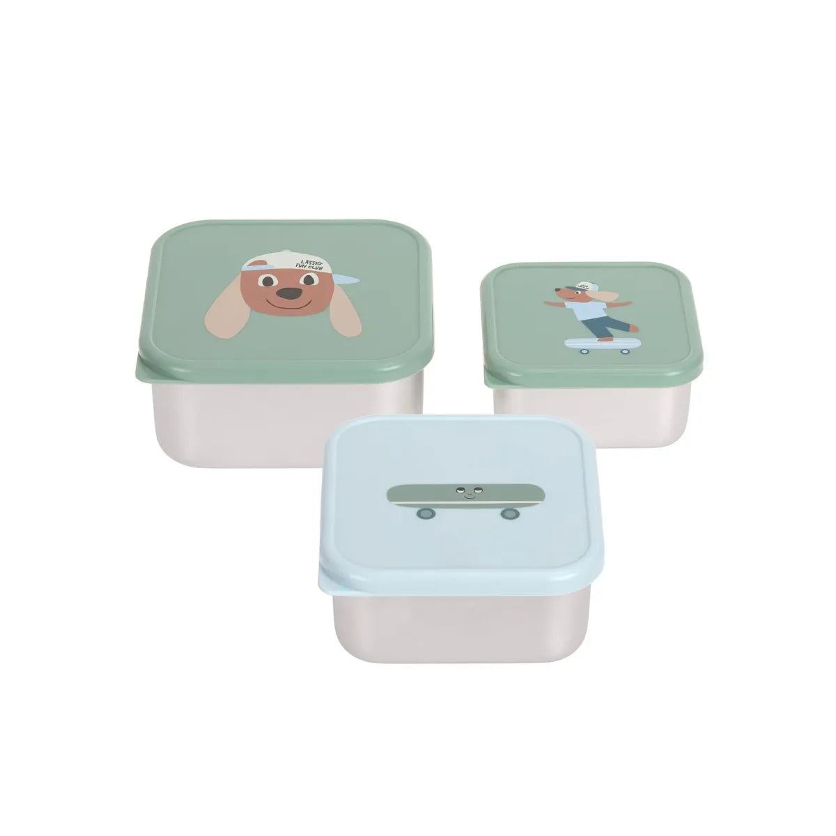 Snackbox set 3 doosjes - Tiny Team Dog
