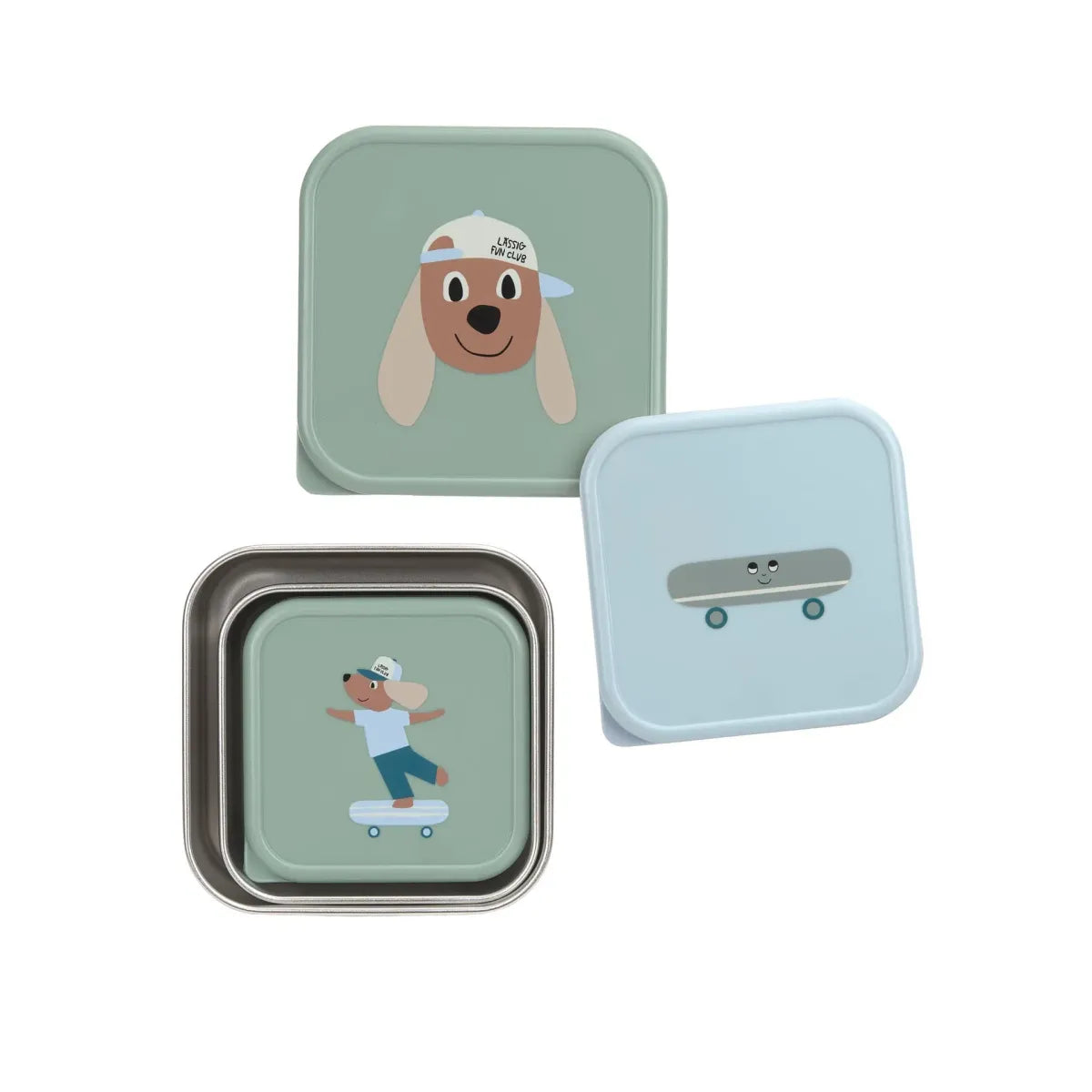 Snackbox set 3 doosjes - Tiny Team Dog